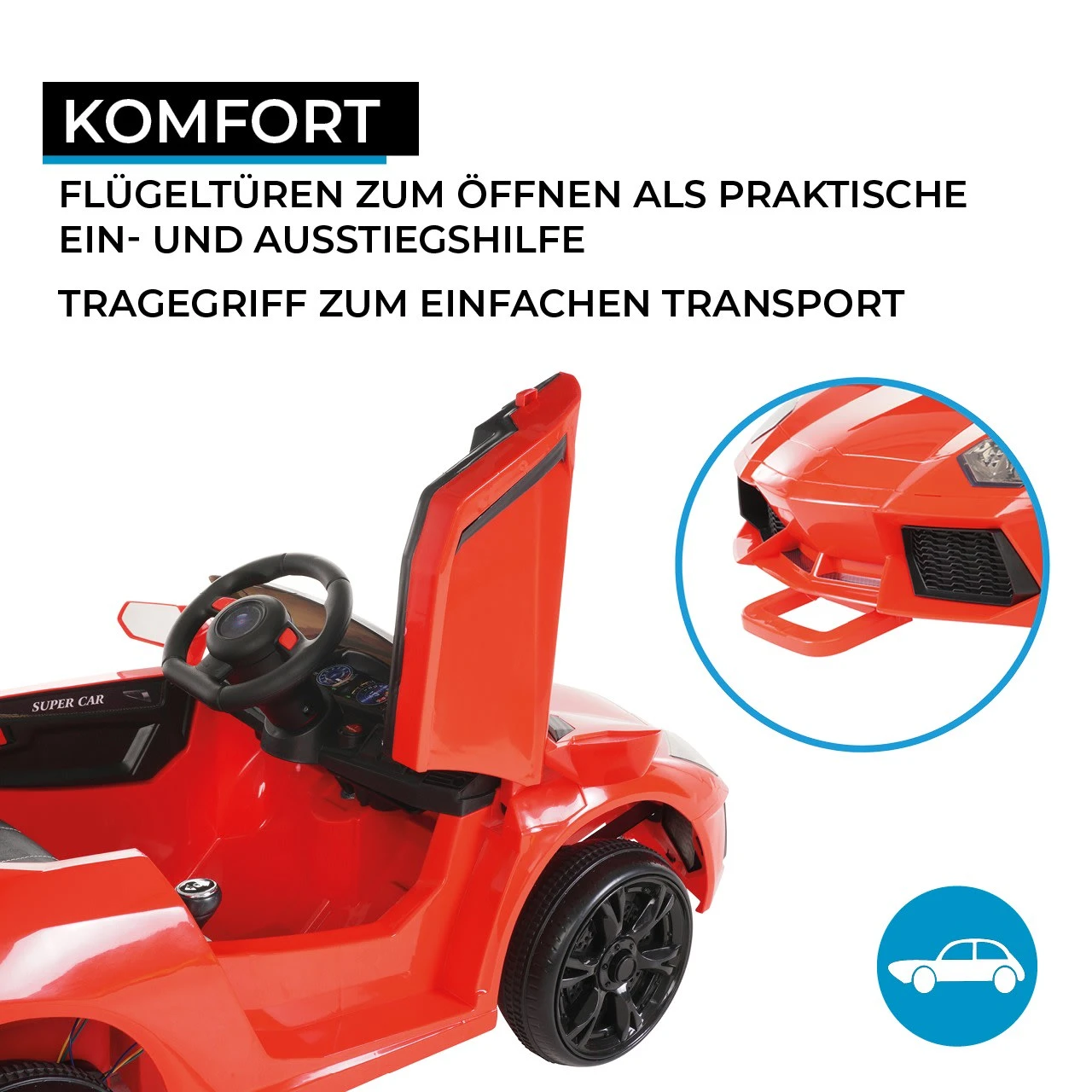 Elektroauto Super Sport In Rot 4 Elektroauto Super Sport In Rot – Bild 4