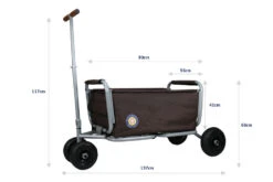 Beachtrekker LiFe Faltbarer Bollerwagen (Schwarz) + Bremse + Sonnenverdeck -Kind Verwandt beachtrekker beachtrekker life faltbarer bollerwagen schwarz bremse sonnenverdeck 2