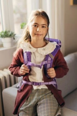 Premium Schulranzen-Set 5tlg. Smarty Plus "Dahlia" Lila Mit Brustgurt -Kind Verwandt belmil premium schulranzen set 5tlg smarty plus dahlia lila mit brustgurt 2