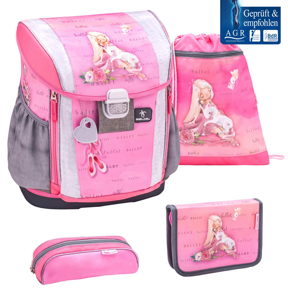 Schulranzenset In Balett Dark Pink 1 Schulranzenset In Balett Dark Pink