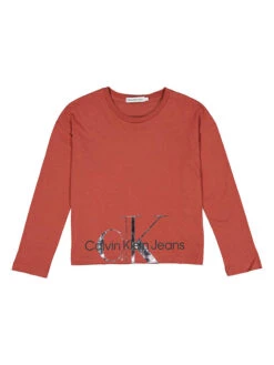 Calvin Klein Longsleeve In Bordeaux