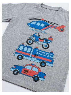 2tlg. Outfit "Team" In Blau/ Grau -Kind Verwandt denokids 2tlg outfit team in blau grau 2