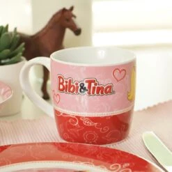Kindergeschirr Bibi & Tina Rot 3-teilig In Rot/Rosa -Kind Verwandt geda labels kindergeschirr bibi and tina rot 3 teilig in rot rosa 4