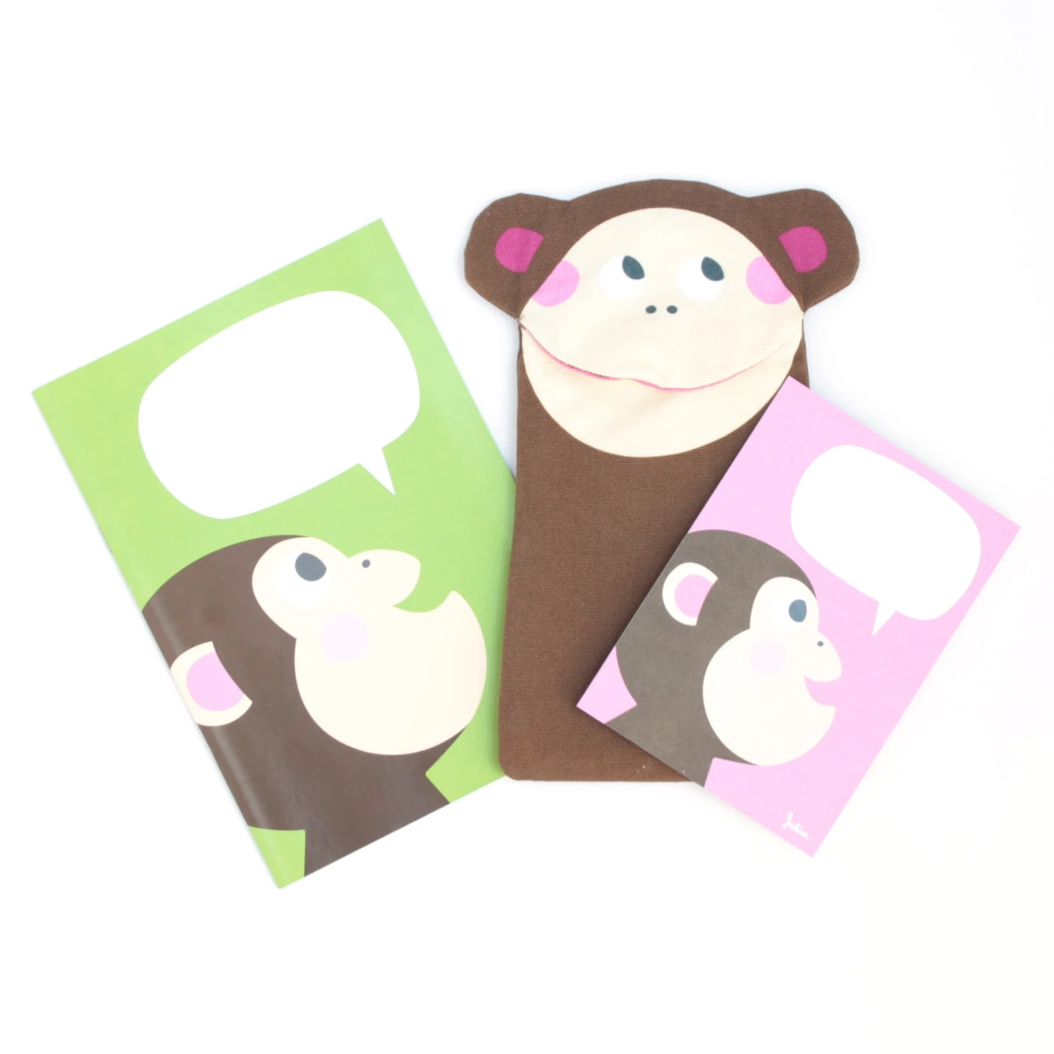 Stiftemäppchen "Alma Affe" In Braun - Inkl. Malheft Und Geschenkkarte 2 Stiftemäppchen "Alma Affe" In Braun - Inkl. Malheft Und Geschenkkarte – Bild 2