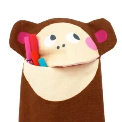 Stiftemäppchen "Alma Affe" In Braun - Inkl. Malheft Und Geschenkkarte