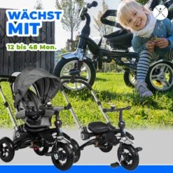 Dreirad KSF12 In Grau -Kind Verwandt miweba dreirad ksf12 in grau 2