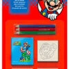 3er Stempel Set Super Mario Mit Bunten Stiften