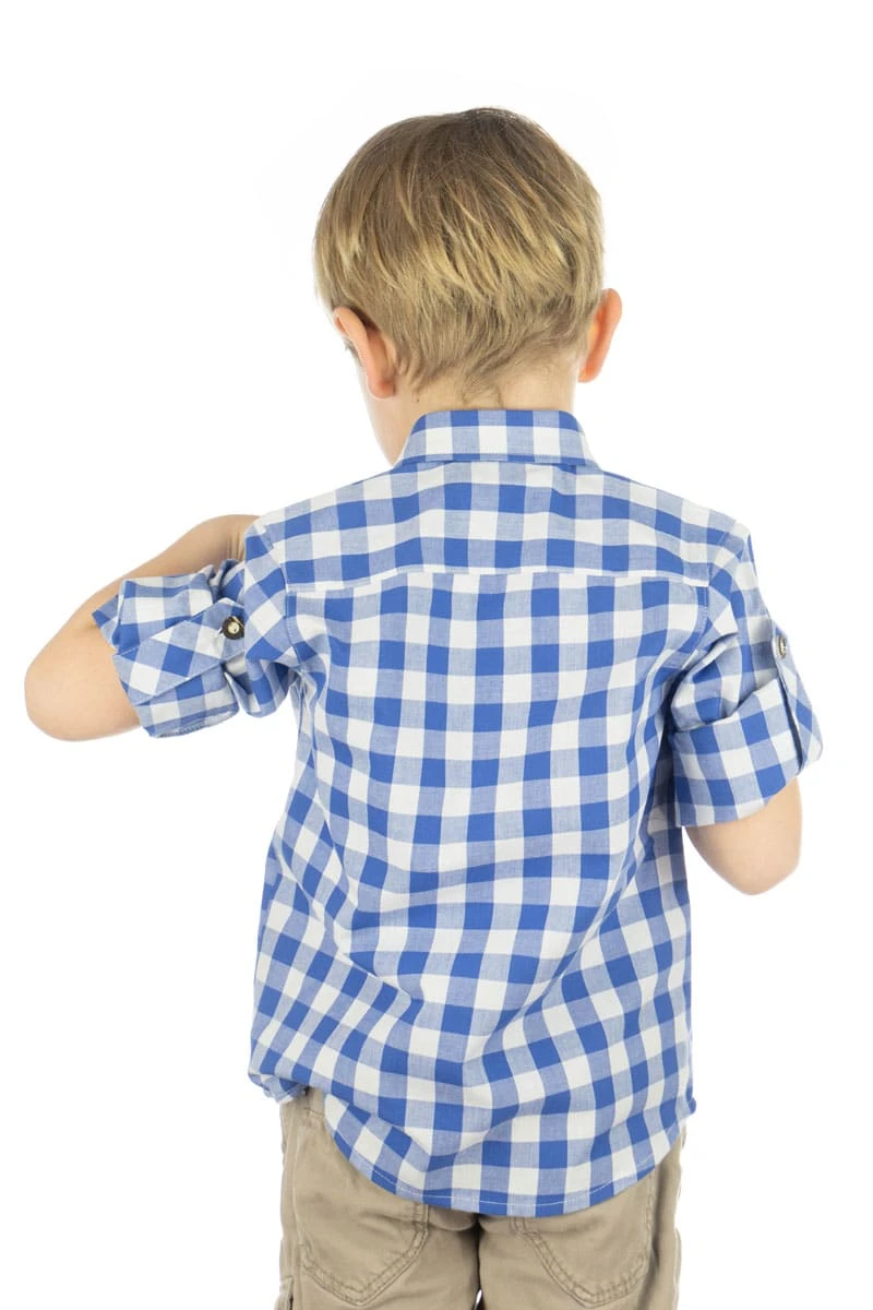 Trachtenhemd Brumtu In Mittelblau 2 Trachtenhemd Brumtu In Mittelblau – Bild 2