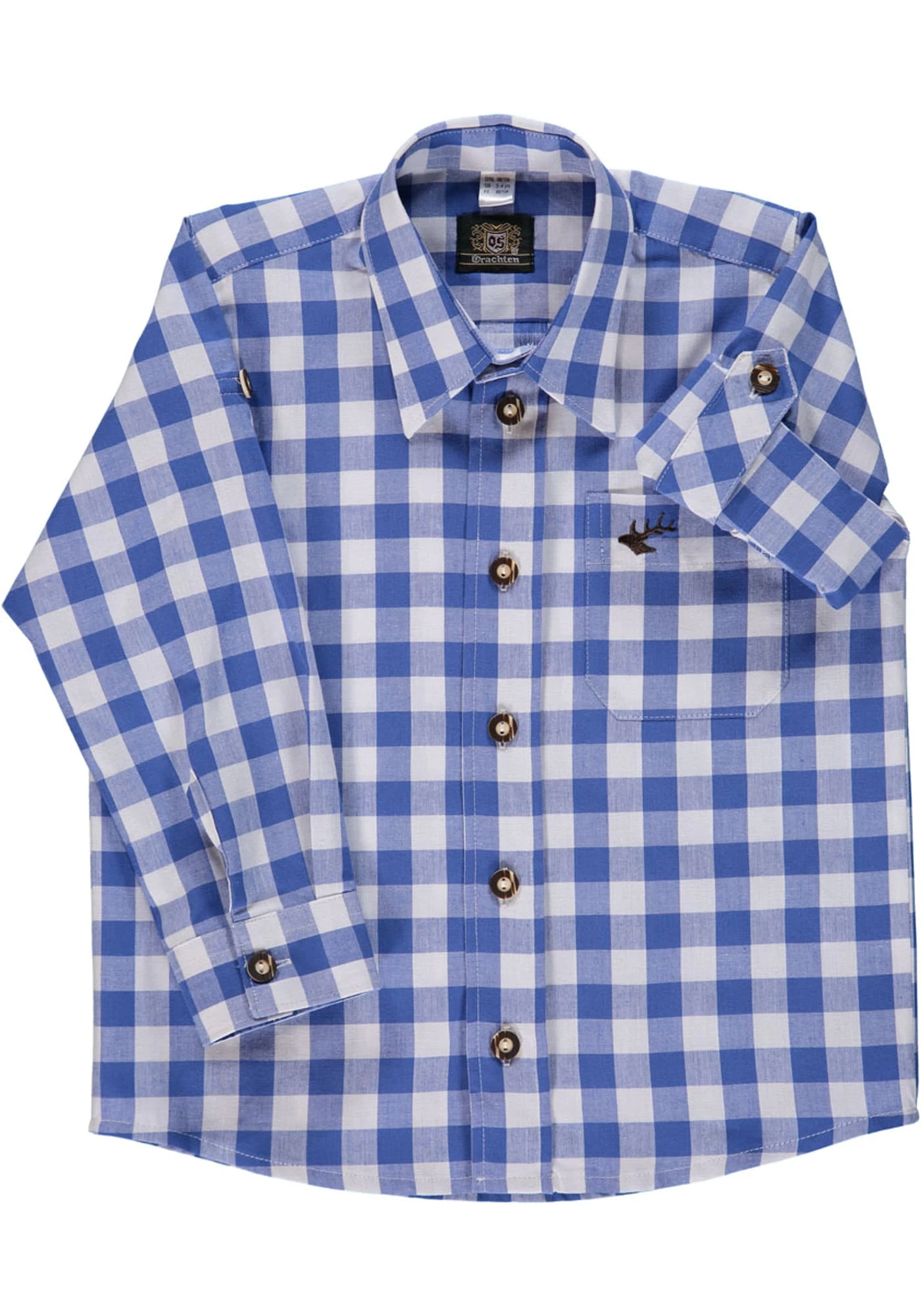 Trachtenhemd Brumtu In Mittelblau 3 Trachtenhemd Brumtu In Mittelblau – Bild 3