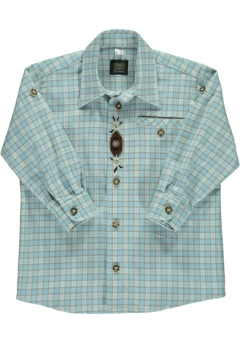 Trachtenhemd Dadil In Mittelblau 1 Trachtenhemd Dadil In Mittelblau