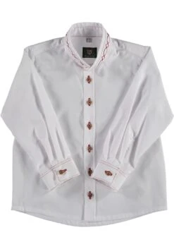 Trachtenhemd Vaboyo In Weiß-hochrot -Kind Verwandt os trachten trachtenhemd vaboyo in weiss hochrot 2