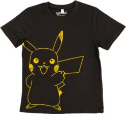 T-Shirt Pikachu Schwarz 114cm