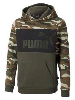 Puma Hoodie "ESS+ Camo" In Khaki