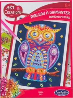 Strassstein-Bild Eule -Kind Verwandt sentosphere strassstein bild eule 2