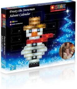 Adventskalender Frosty Mit 34 LED-Bricks (kompatibel Mit Anderen Klemmbaust...