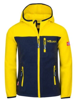 TROLLKIDS Fleecejacke "Stavanger" In Gelb/ Dunkelblau