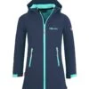 TROLLKIDS Mädchen Wasserabweisender Softshell Mantel "Lillesand" In Marineblau/Türkis