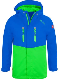 TROLLKIDS Regenjacke "Nusfjord" In Grün/ Blau