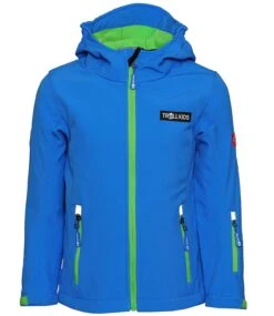 TROLLKIDS Softshelljacke "Oslofjord" In Mittelblau / Grün