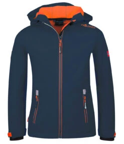 TROLLKIDS Softshelljacke "Trollfjord" In Mystik Blau / Orange
