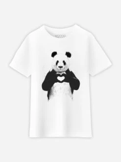 Shirt "Love Panda" In Weiß