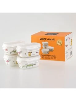 Zen 4er-Set: Frischhaltedosen In Weiß - (B)10 X (H)4 X (T)6,5 Cm -Kind Verwandt zen 4er set frischhaltedosen in weiss b 10 x h 4 x t 6 5 cm 3